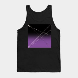 Gradient black and purple W. Metallic lines Tank Top